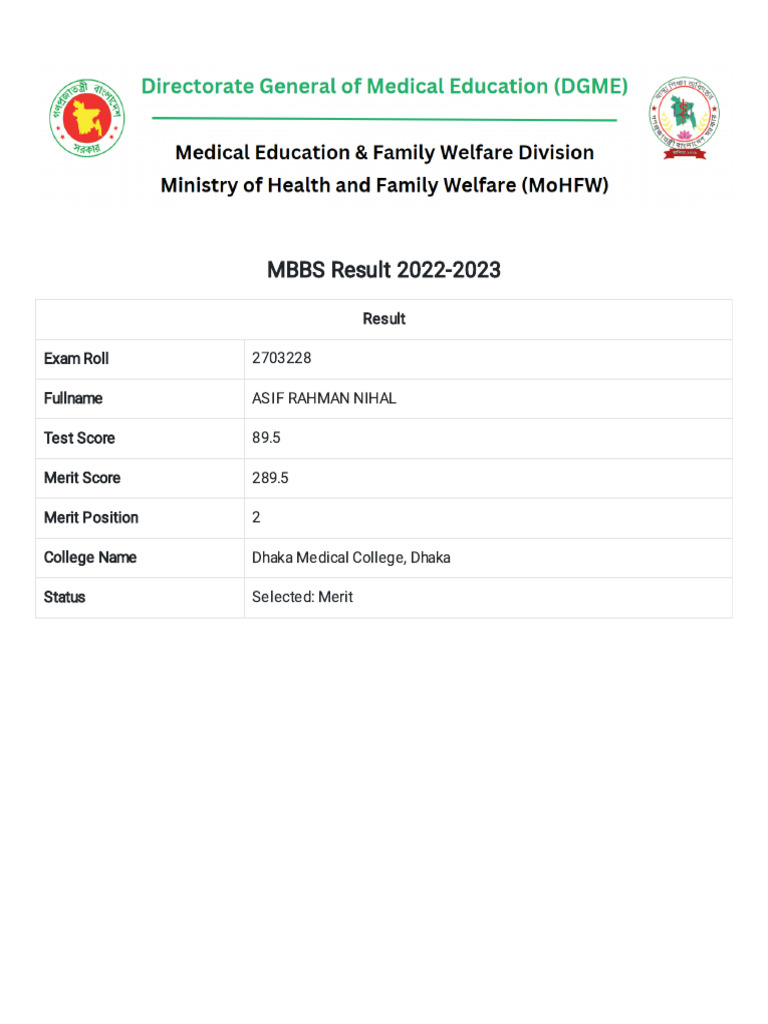 Dgme Results Pdf