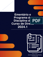 Ementario e Programa de Disciplinas 2024-1