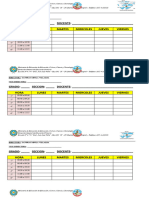 Horario Por Grado Turno Mañana 2022