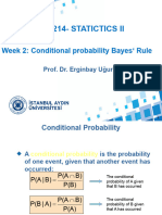 Ist 214-Statictics Ii: Week 2: Conditional Probability Bayes Rule