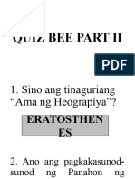 Quiz Bee Part II
