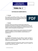 TEMA No 1 Introduccion A La Contabilidad Gubernamental