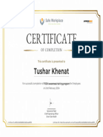 XB0134 Post Training Certificate