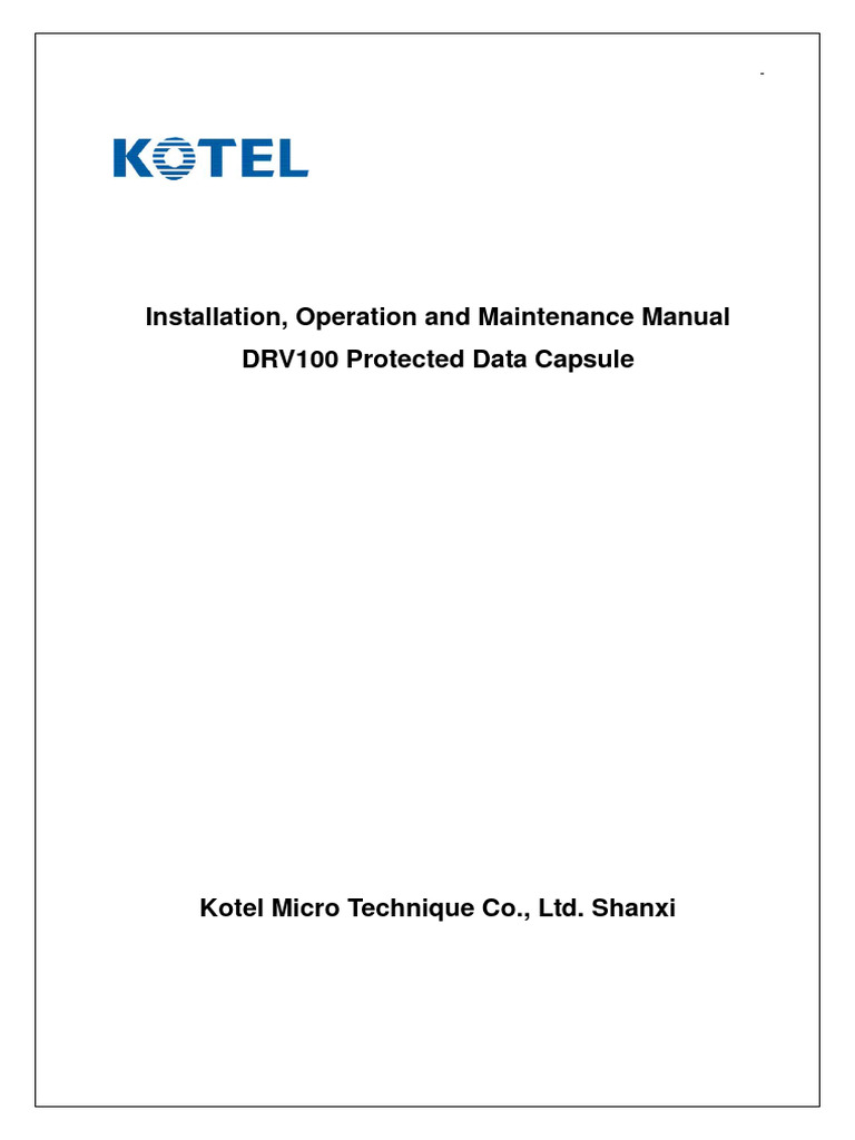 DRV100 Protected Data Capsule Manual | PDF | Computer Network ...