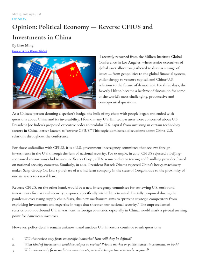 Caixin Global - Political Economy 05.19.2023 | PDF | China | World Politics