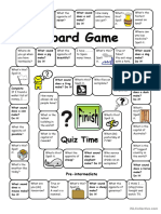 Board Game - Quiz Time (Pre-intermediate)