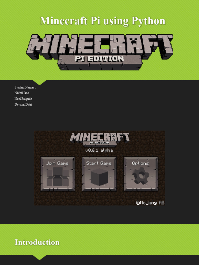 Minecraft Pi Using Python | PDF | Minecraft | Python (Programming Language)