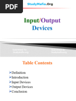 Input and Output Devices Worksheet | PDF