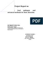 Project Report On: Emerging Food Pathogen and Advanced Methods For Their Detection
