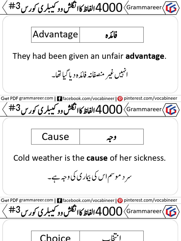 4000 English Words Class 3 | PDF