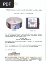 RIEGL Battery-Pack AP-RBLI 2903 SafetyDataSheet