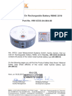 RIEGL Add-On Rechargeable Battery RBNE 2210 SafetyDataSheet