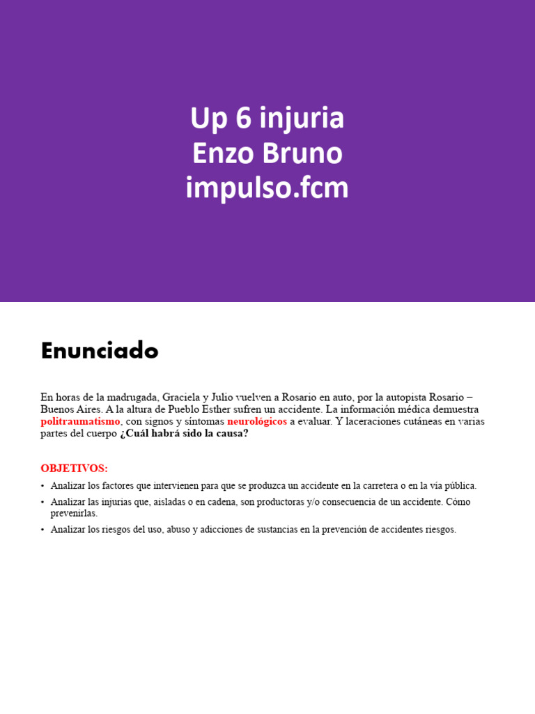 Injuria Up 6 | PDF | Lesión | Emergencias Médicas