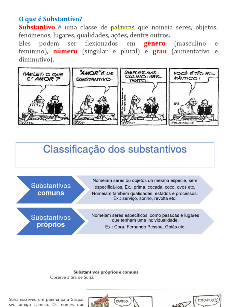 Classificação dos Substantivos em Português | PDF | Substantivo | Plural