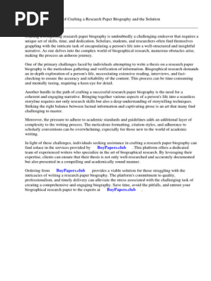 Research Paper Biography
