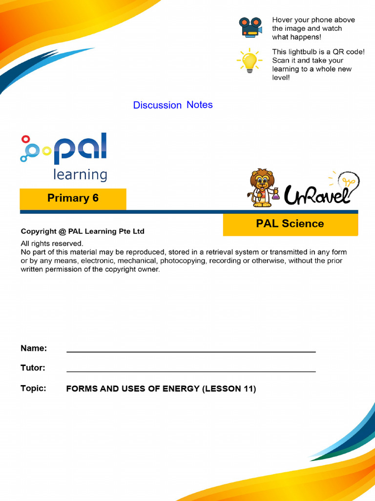Energy Forms and Uses for P6 Science | PDF | Potential Energy | Force