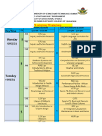 Year 3 First Semester Mid Semester Exam Timetable - Final