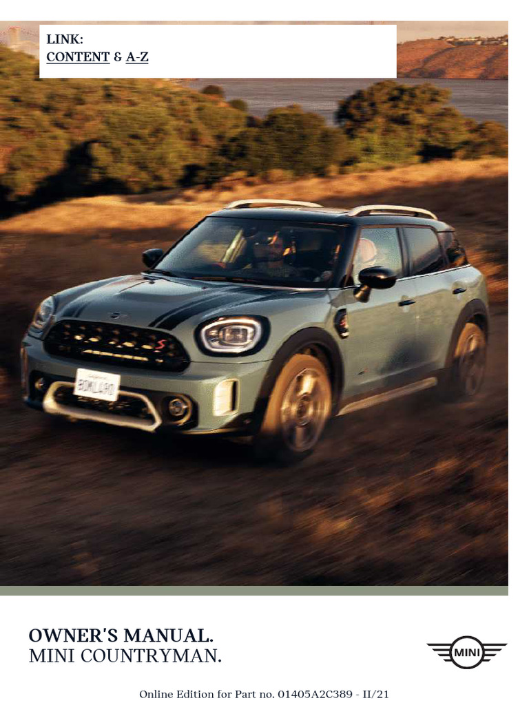 MINI F60 Owners Manual | PDF | Menu (Computing) | Trunk (Car)