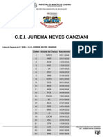 Lista de Espera C.E.I. Jurema Neves Canziani