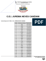Lista de Espera C.E.I. Jurema Neves Canziani