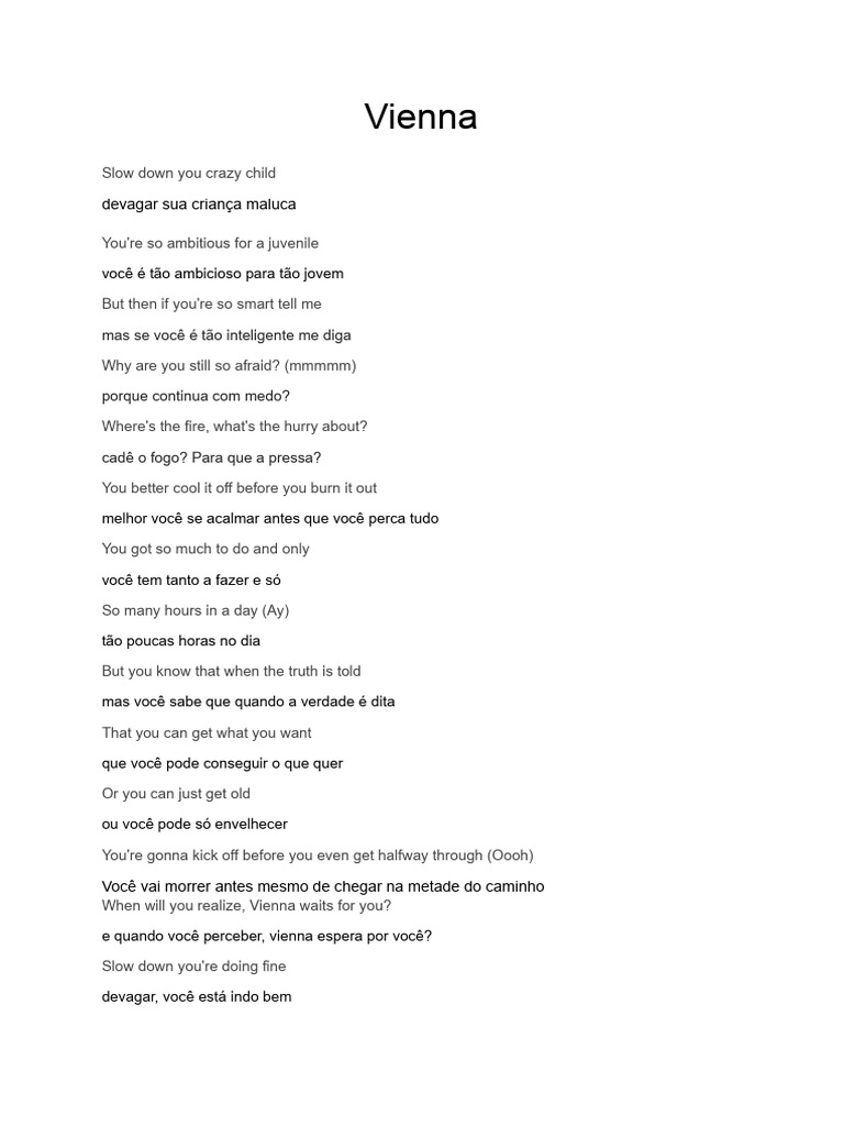 Letra e Tradução de 