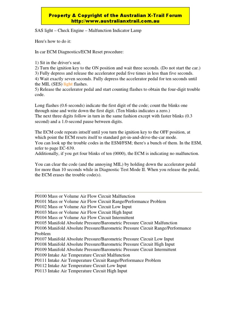 ECMDiagnostics ECMResetProcedure | PDF | Transmission (Mechanics ...