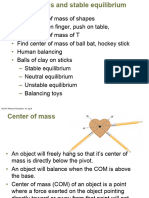 Center of Mass and Stability