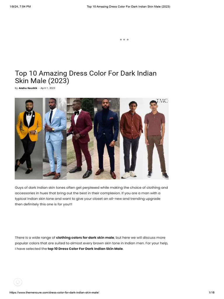 best dress color for light brown skin Color That Look Good on Brown People