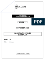 Hospitality Studies QP Gr11 Nov2020 English