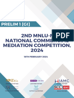 2nd MNLU NCMC PRELIMINARY ROUND - I (GI)