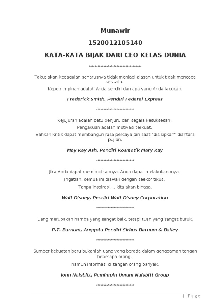 Kata Bijak Kata Bijak