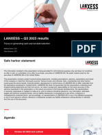 2023 Q3 LANXESS Results Presentation - Final