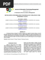 Developing IT Strategy for Business Value