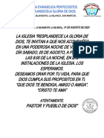 Carta de Invitación A La Vigilia