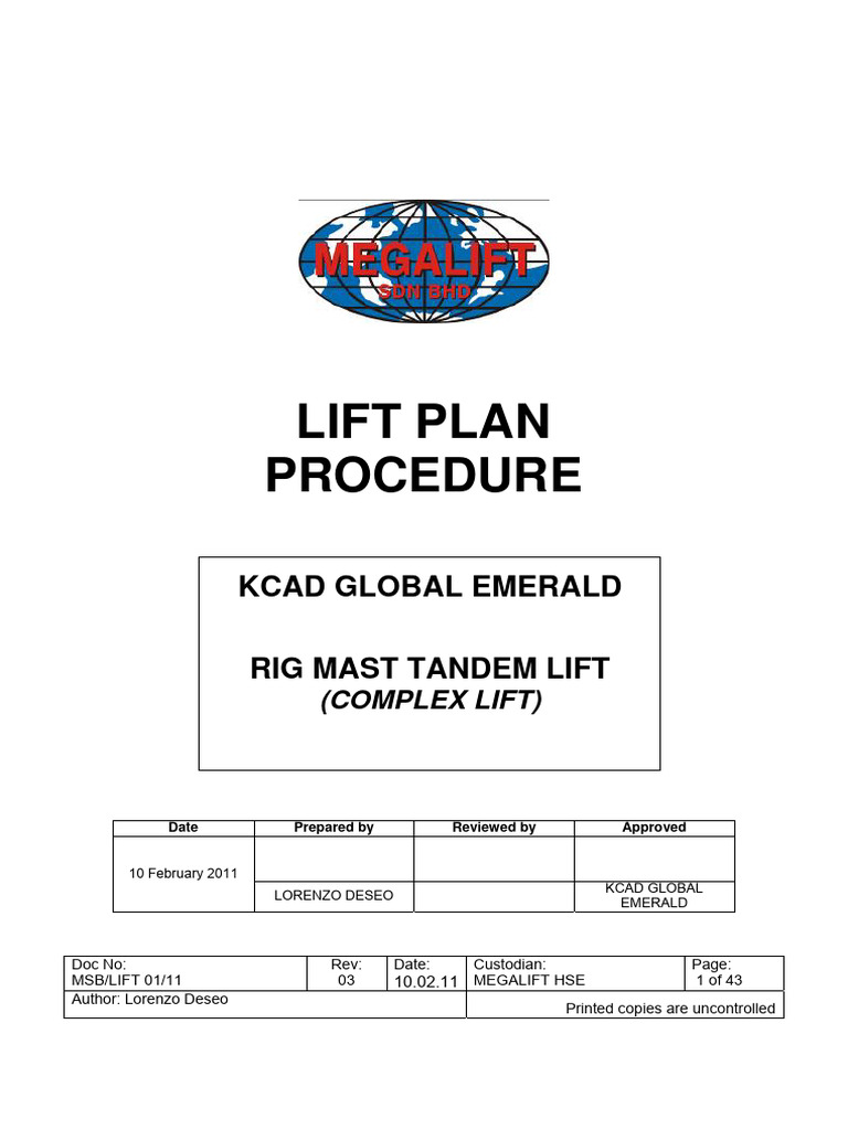 Complex Rig Mast Lift Guide | PDF | Crane (Machine)