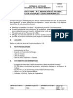 P-PDR-004 Procedimiento para La Elaboración Del Plan de Preparación y Respuesta Ante Emergencias