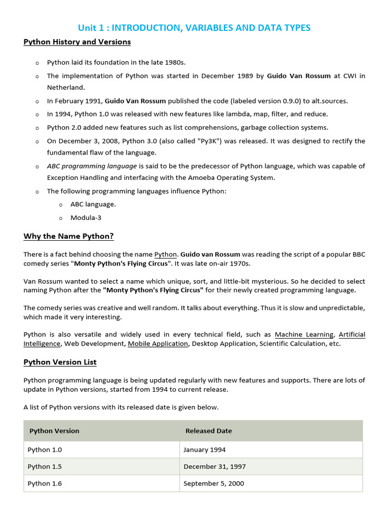 Scripting Languages ( Python ) | PDF | Data Type | Python (Programming ...