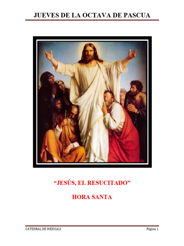 Hora Santa en la Octava de Pascua | PDF | eucaristía | La resurrección ...