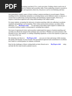 Research Papers Pattern Matching
