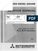 Mitsubishi Engine Di k3c k3d K3e k3f K4e k4f k4m Service Manual Hh0854-300