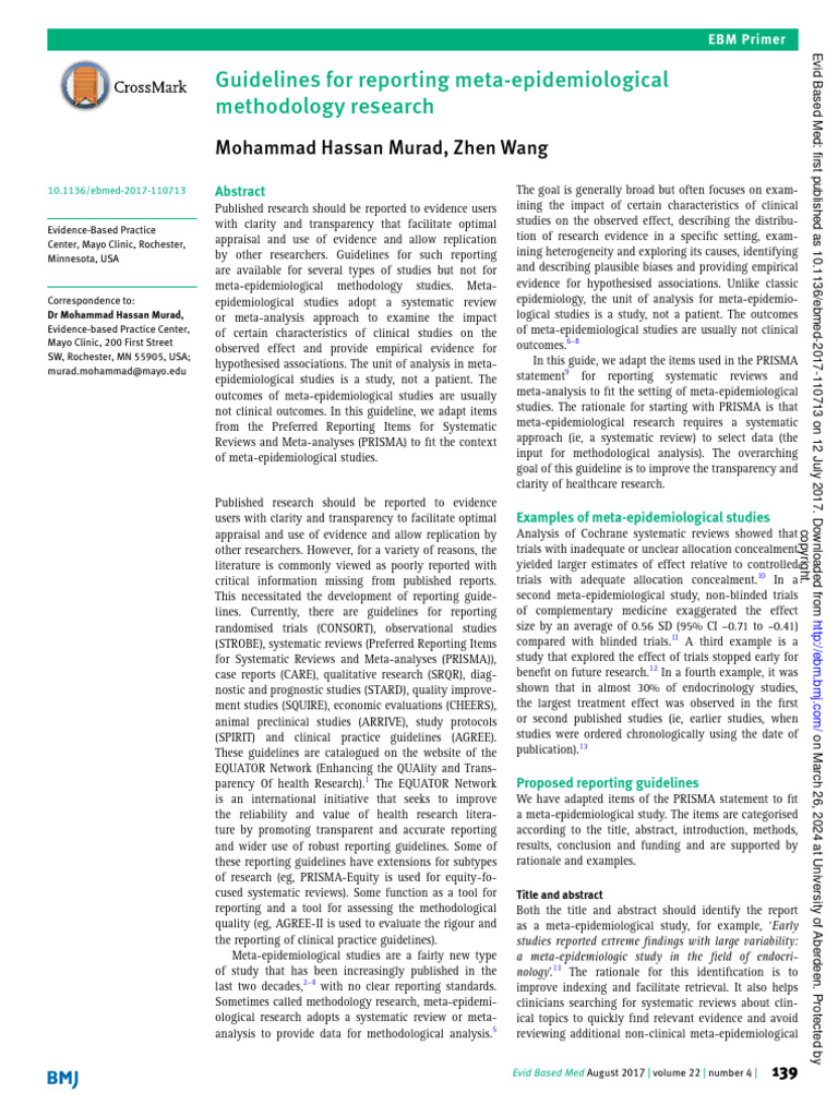 hassan-andwang-2017-ebm-bmj-guidelines-for-reporting-meta