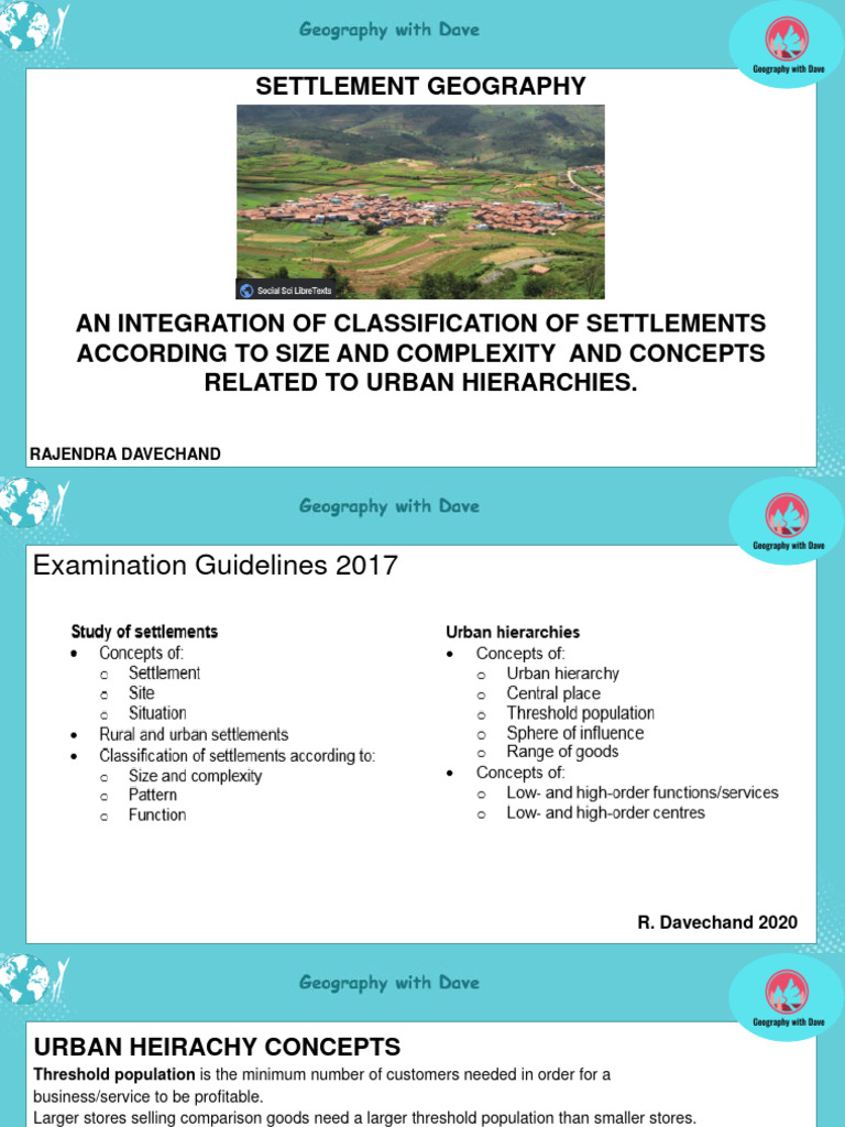Settlement - Urban Heirachies | PDF