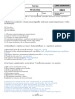 Gramática Soraia: 1) Relacione A Primeira Coluna Com A Segunda, Indicando A Que Voz Pertence o Verbo em Destaque