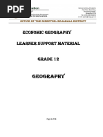 Grade 12 Economic Geography Notes | PDF