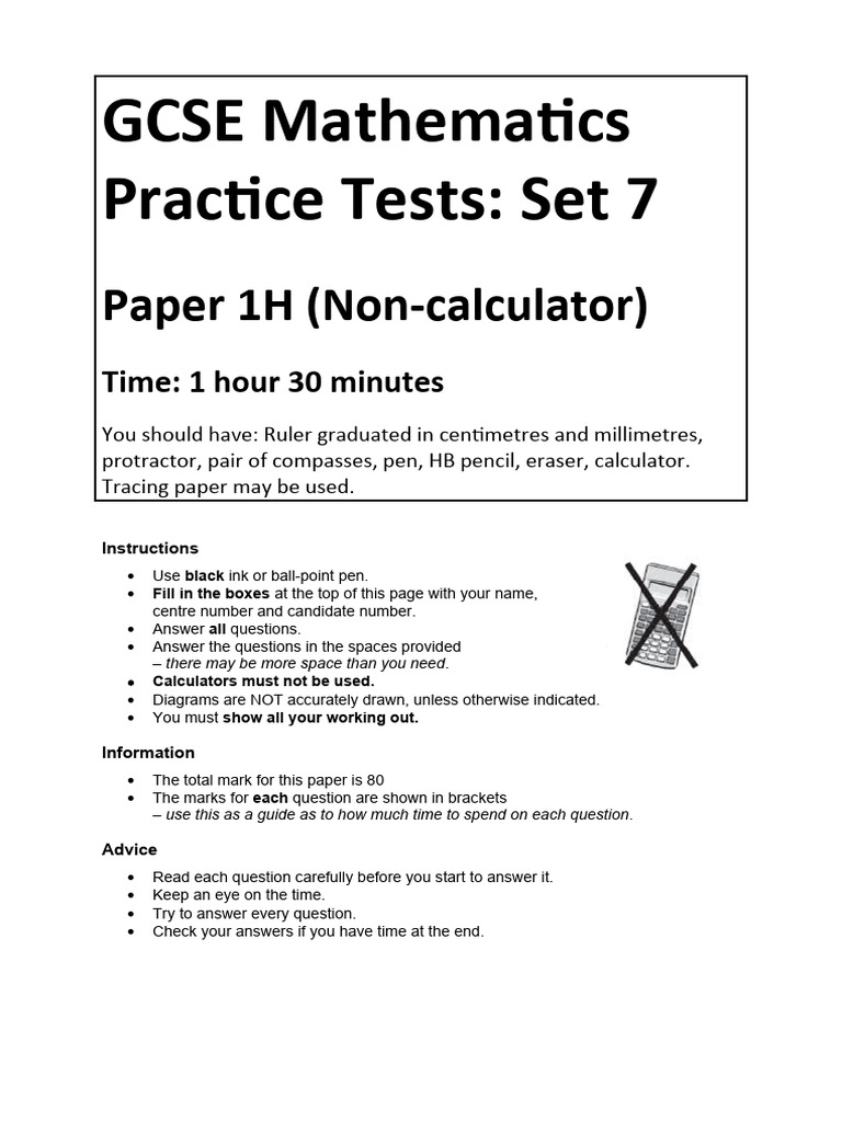 Practice+Test+Set+7+ +Paper+1H | PDF | Interest | Handedness