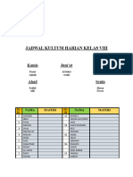 Jadwal Kultum Harian Kelas Viii