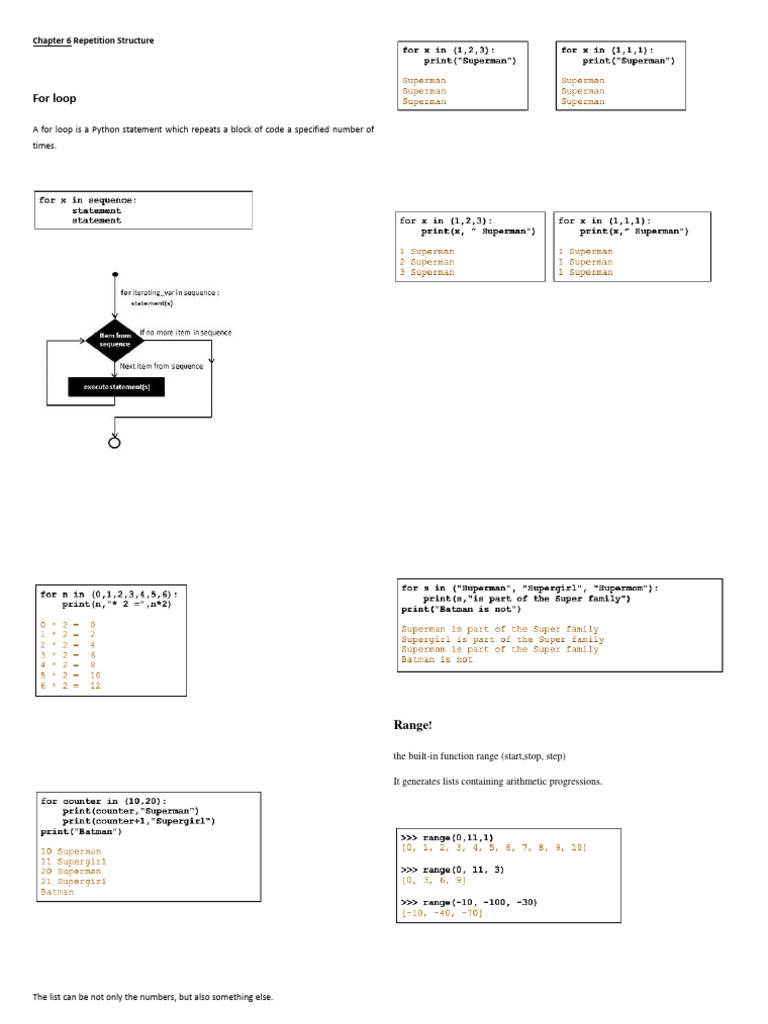Python Loops: For, While, and Random | PDF | Teaching Methods ...