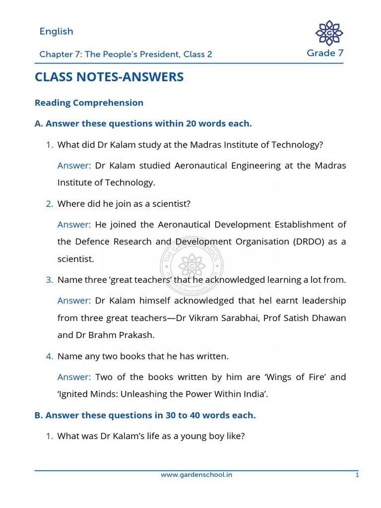 AK CN Grade+7 English Chapter+7 Class+2 | PDF | Wellness | Science ...