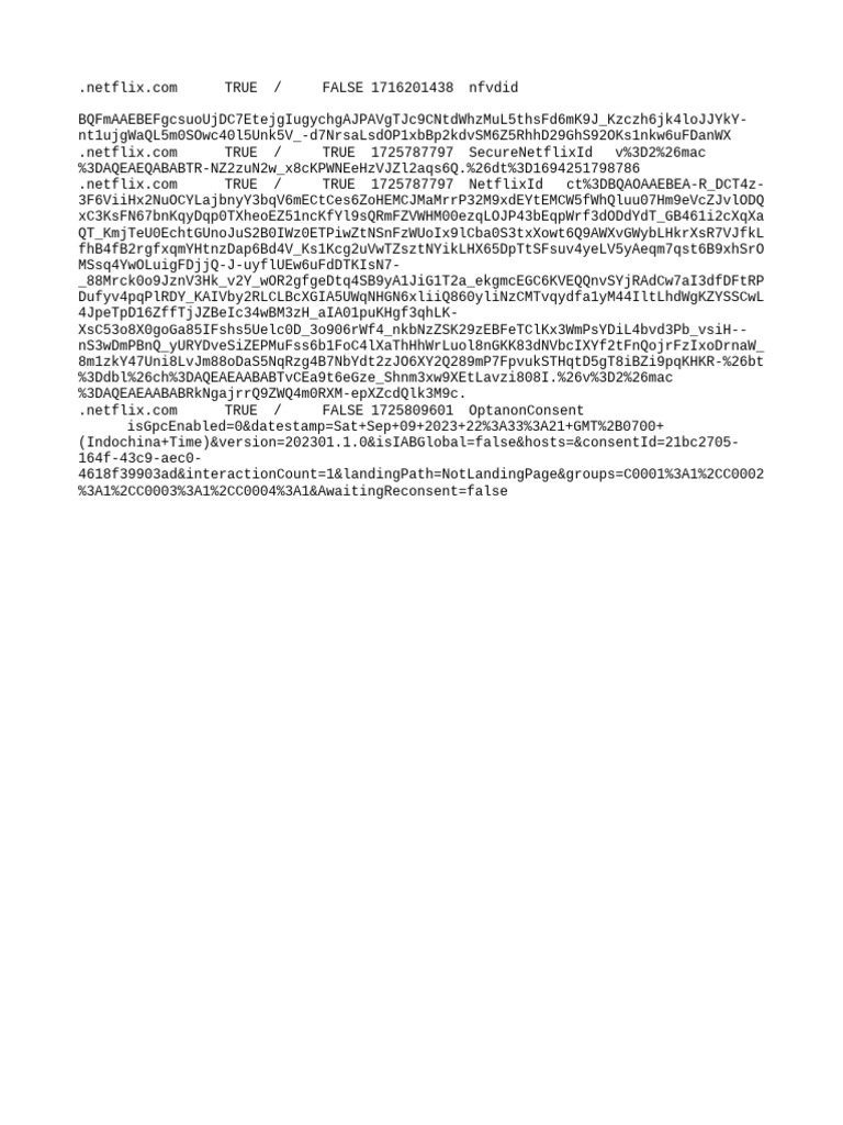 Netflix Cookie and Consent Data | PDF | Business | Games & Activities