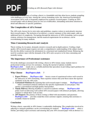 Example of Apa Research Paper With Abstract